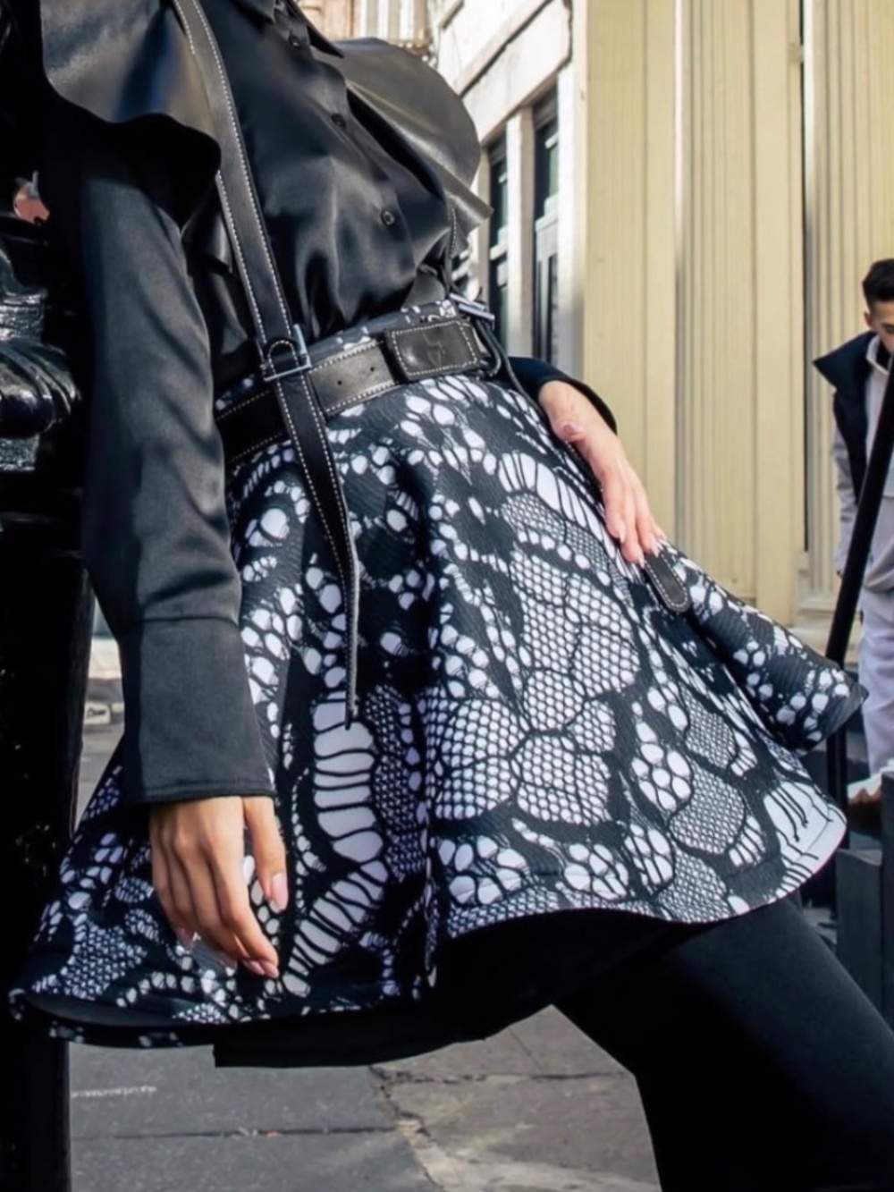 Lace Skirt Full Circle Lace-Print Skirt